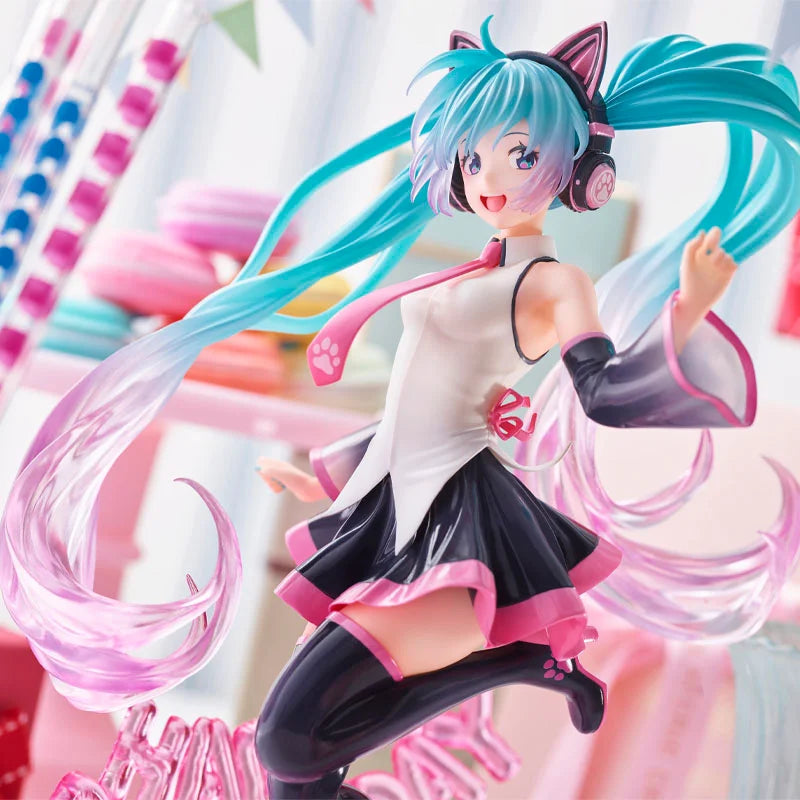 TAITO VOCALOID 2021 Happy Cat Ver Kawaii Hatsune Miku Anime 23cm PVC Model Action Toy Figures Gift for Kids