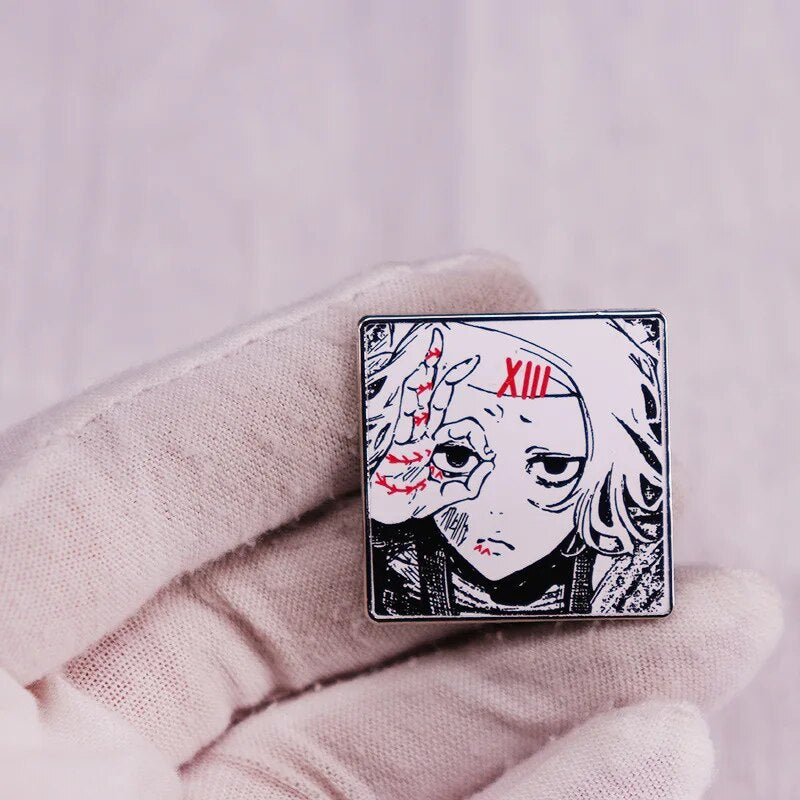 Demon Slayer-Pin esmaltado de Manga japonesa, alfileres de solapa para mochilas, broches, ropa, maletín de Anime, insignias de decoración