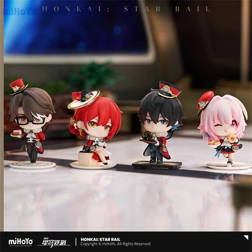 Figura pionera oficial del 7 de marzo, Honkai Star Rail Himeko, tren, tema de fiesta del té, Dan Heng, estatua de ABS y PVC, Welt Yang