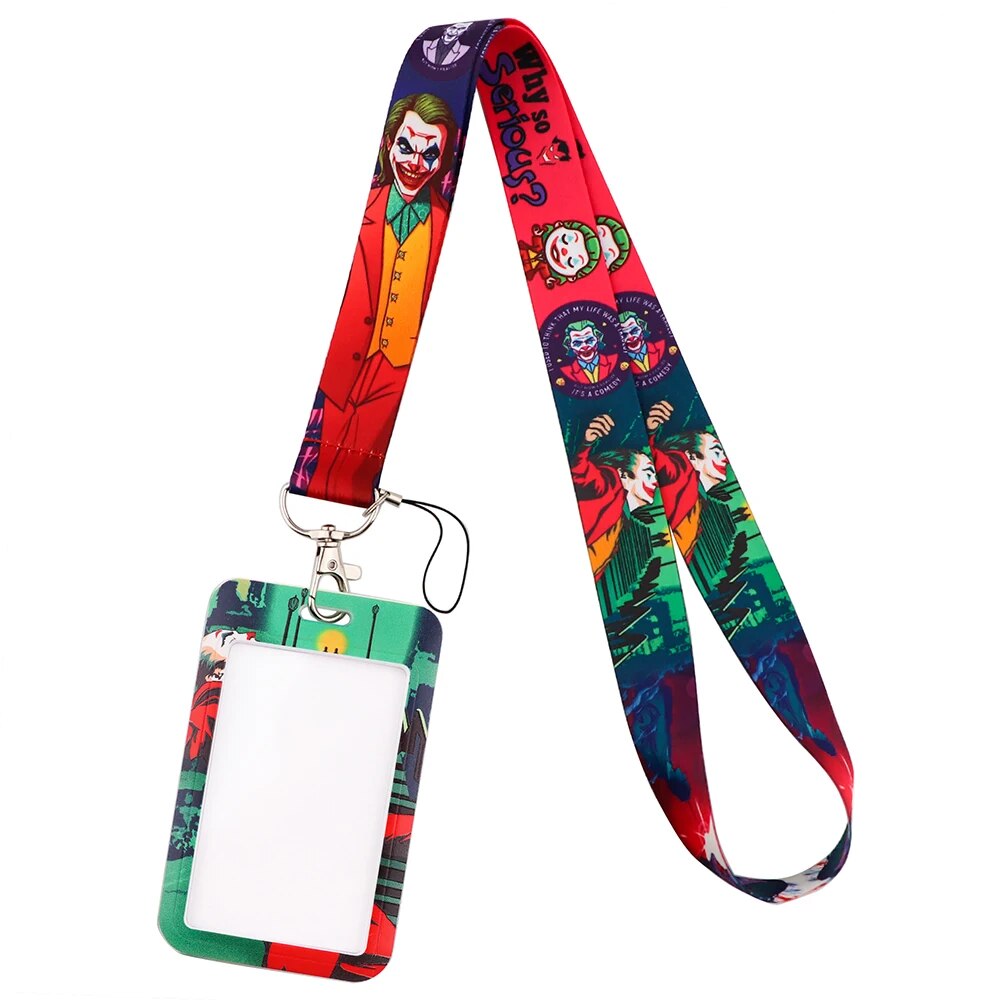 Cool Stuff Movie Credential Holder Key Chain Neck Lanyard For Passport Card Anime Credit Card Holder Keychain Strap Key Ring