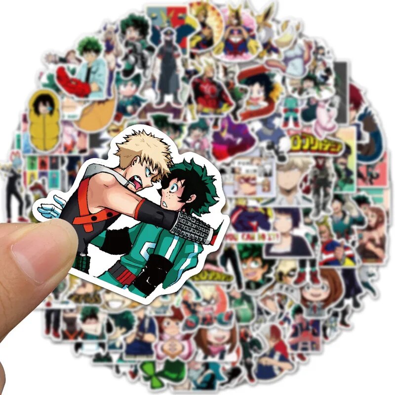 10/50/100Pcs Japan Anime My Hero Academia Stickers Graffiti Laptop Phone Luggage Hero Academia Character Waterproof Decals Kids