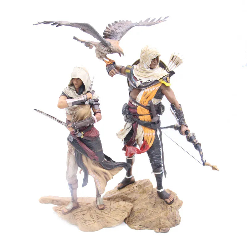 Assassin's Creed Character Aya & Bayek High Quality PVC Statue Action Figure Model Toys 28CM