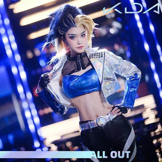 Game LOL Cosplay LOL KDA Member Of A Group Akali Costume Cosplay All Out Clothing Carnival Halloween Adult Women Sexy Outfit