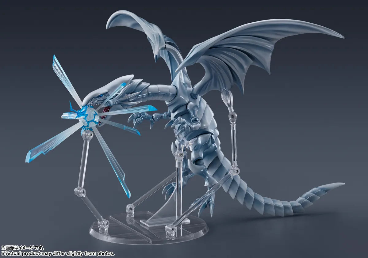 In Stock S.H.MonsterArts Blue-Eyes White Dragon Original Anime PVC Action Figure Toys for Children SHM Collector