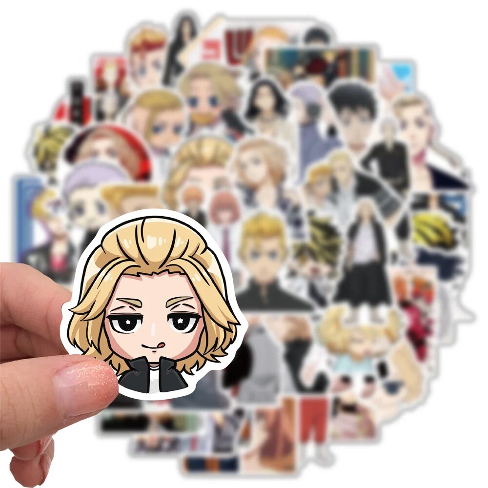 10/30/50PCS  Anime Tokyo Avengers Graffiti Personality Trend Guitar Decoration Sticker Water Cup Suitcase  Sticker  Wholesale
