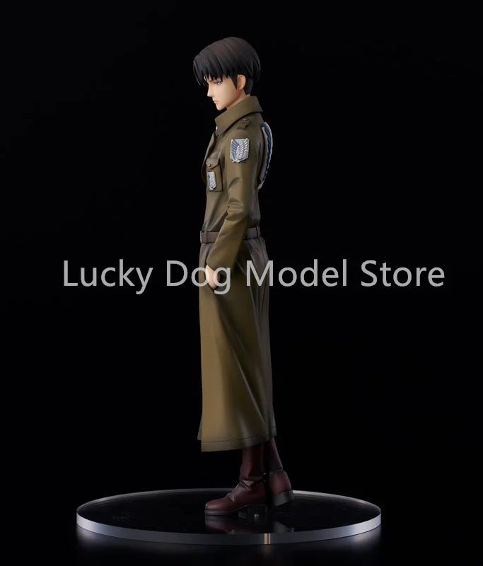 100% Original:Anime Attack On Titan Levi Coat Style 22CM PVC Action Figure Anime Figure Model Toys Figure Collection Doll Gift